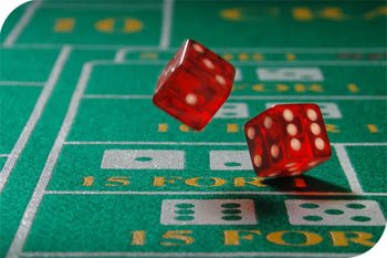 Dice and Craps table