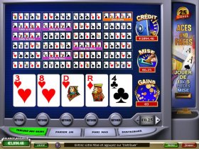 Video Poker : aces and faces 25 linee