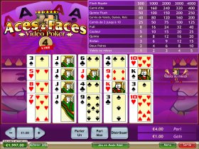 Video Poker : aces and faces